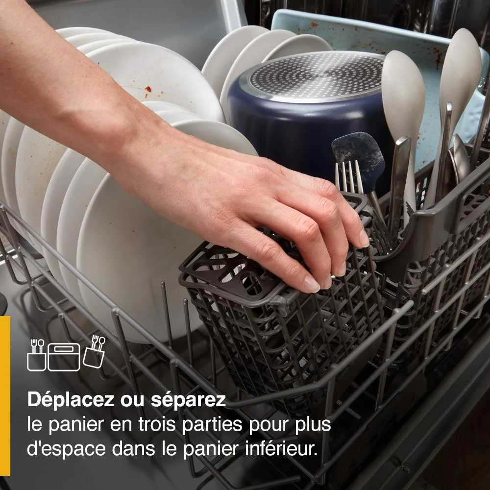 24” Stainless Steel Dishwasher with AI Intelligent Wash - 47 dBA view 4