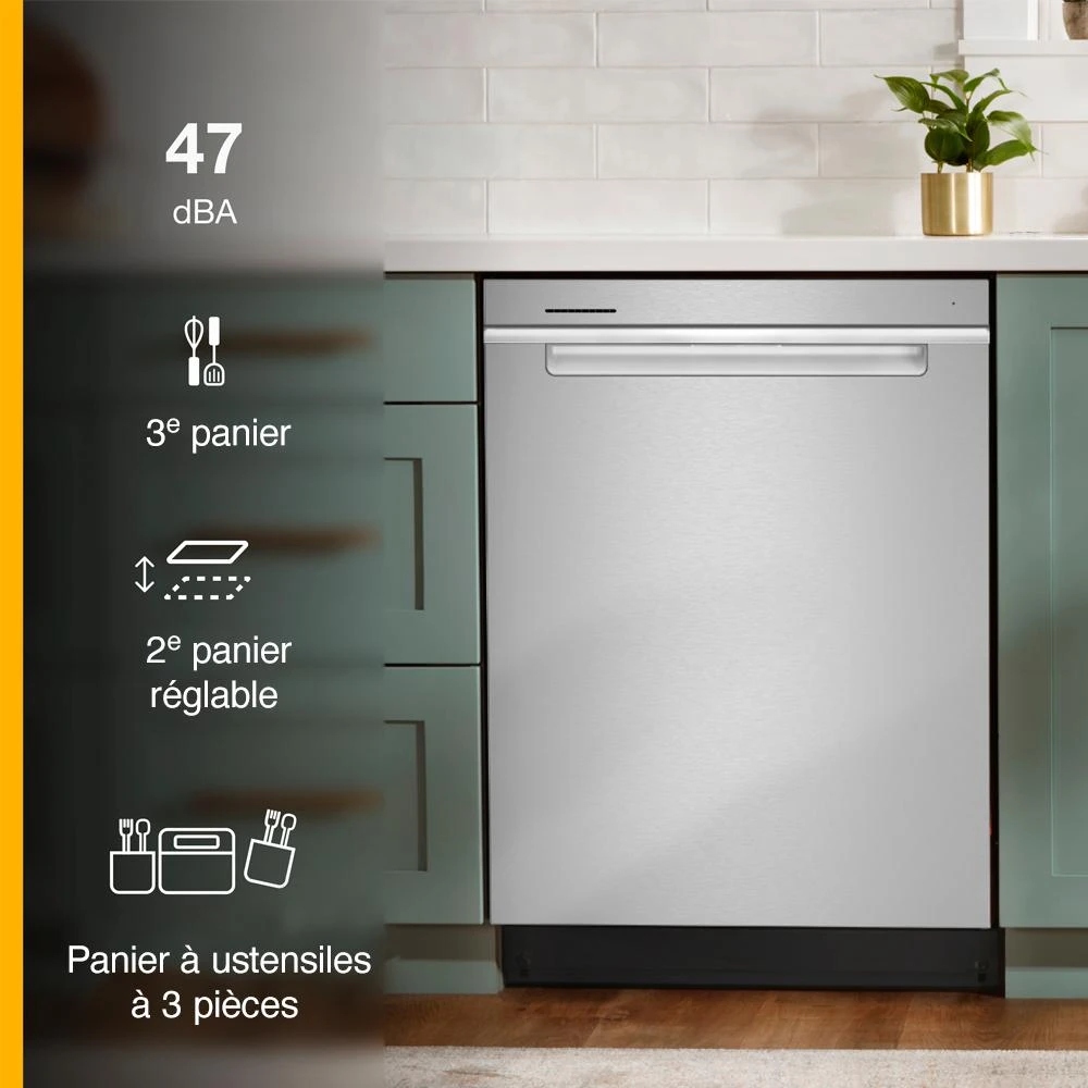 24” Stainless Steel Dishwasher with AI Intelligent Wash - 47 dBA view 45