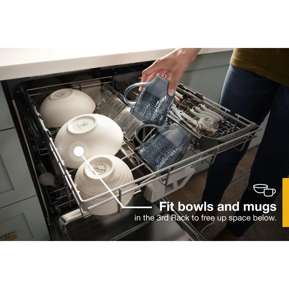 Fingerprint Resistant Quiet Dishwasher with 3rd Rack & Large Capacity view 23