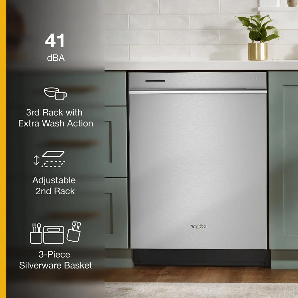 Fingerprint Resistant Quiet Dishwasher with 3rd Rack & Large Capacity view 13