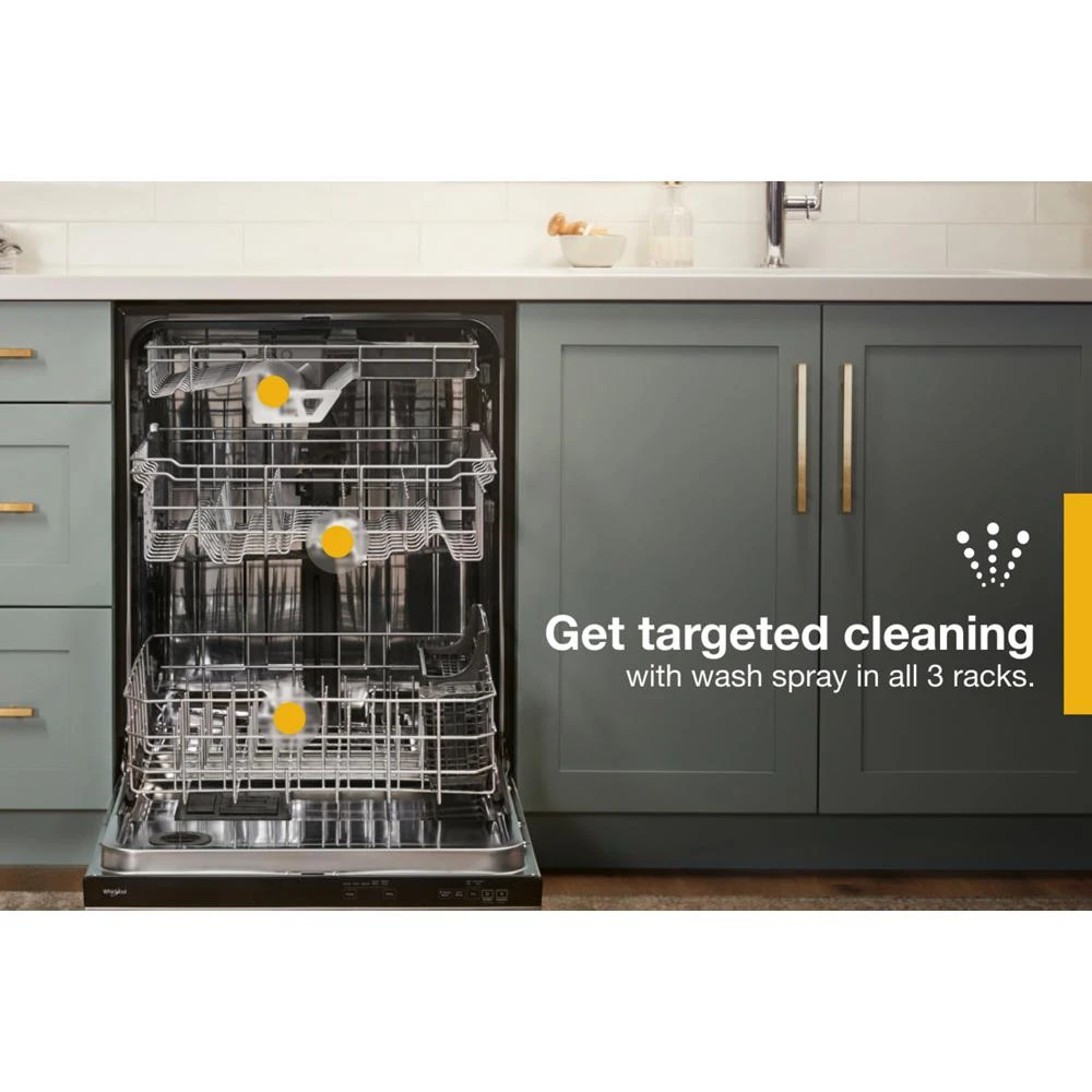Eco Series Quiet Dishwasher with a washing 3rd Rack & Water Repellent Silverware Basket view 21