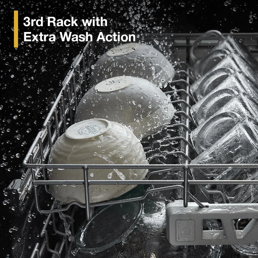 Eco Series Quiet Dishwasher with a washing 3rd Rack & Water Repellent Silverware Basket view 24