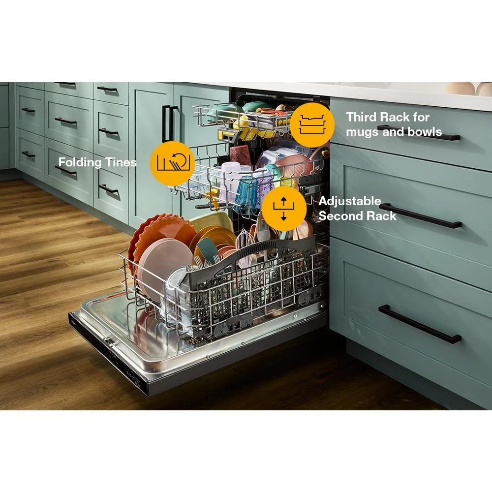 24-Inch Top Control Dishwasher with Total Coverage Wash and Auto Open Air Dry in Fingerprint Resistant Stainless Steel view 5