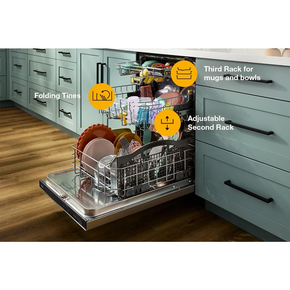24-Inch Top Control Dishwasher with Total Coverage Wash and Auto Open Air Dry in Fingerprint Resistant Stainless Steel view 16