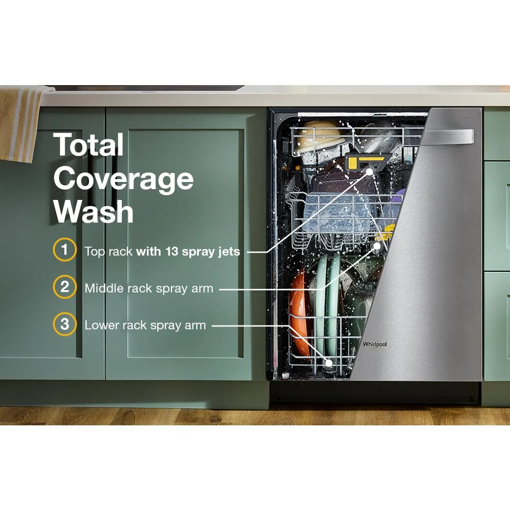 24-Inch Top Control Dishwasher with Total Coverage Wash and Auto Open Air Dry in Fingerprint Resistant Stainless Steel view 46