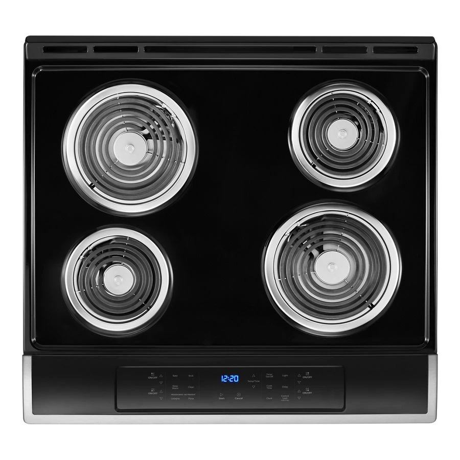 4.8 cu. ft. Guided Electric Front Control Coil Range WEC310S0FS, product image 2 of 7