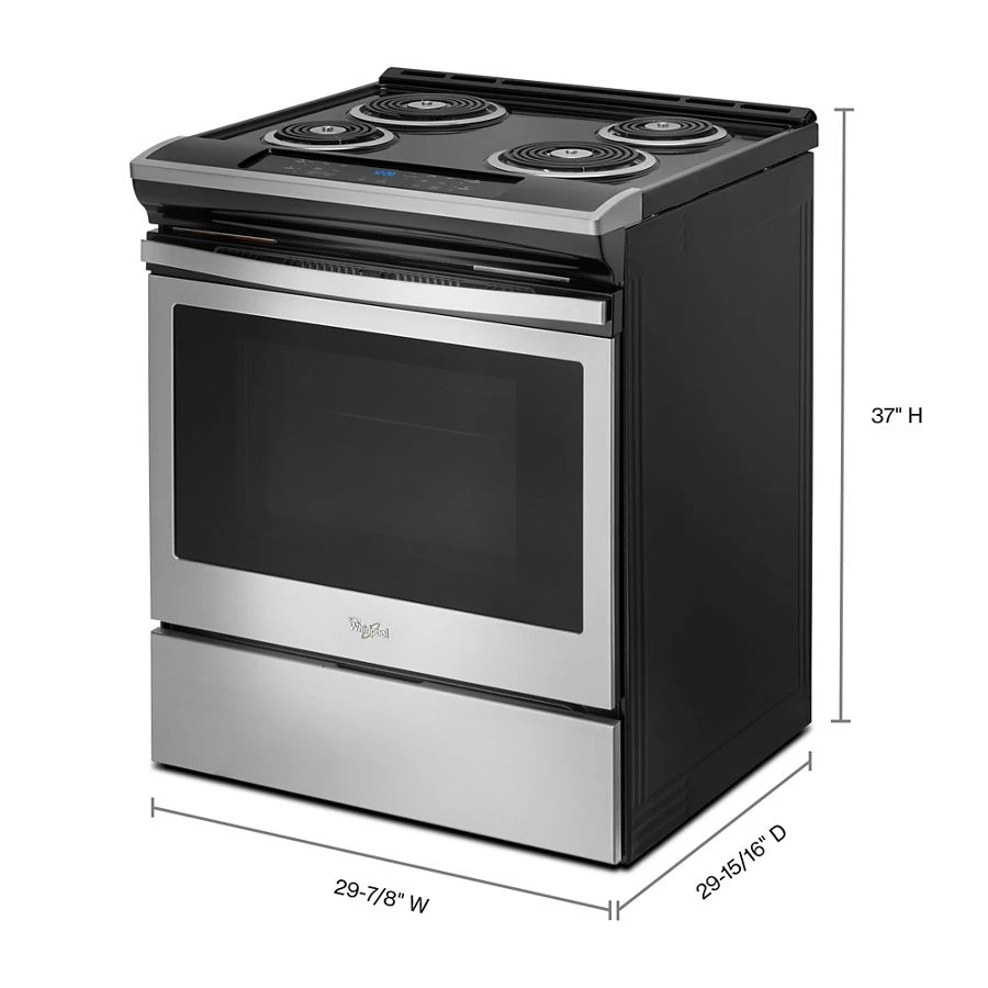4.8 cu. ft. Guided Electric Front Control Coil Range WEC310S0FS, product image 7 of 7