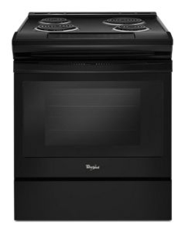Whirlpool 4.8 cu. ft. Guided Electric Front Control Coil Range Black WEC310SAGB Picture 1