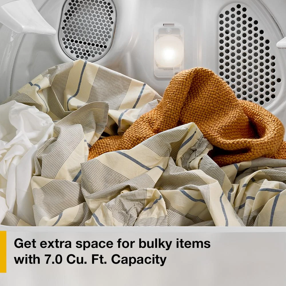 7.0 cu. ft. Electric Long Vent Dryer with Adaptive Dry - Vented Top Load Matching WED4105LSW