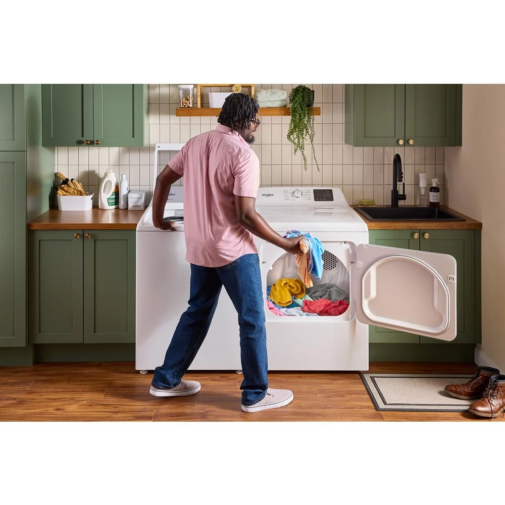 7.0 cu. ft. Electric Long Vent Dryer with Adaptive Dry - Vented Top Load Matching WED4105LSW