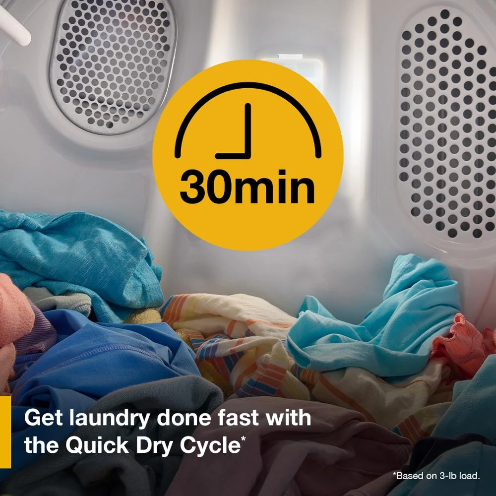 7.0 cu. ft. Electric Long Vent Dryer with Adaptive Dry - Vented Top Load Matching WED4105LSW