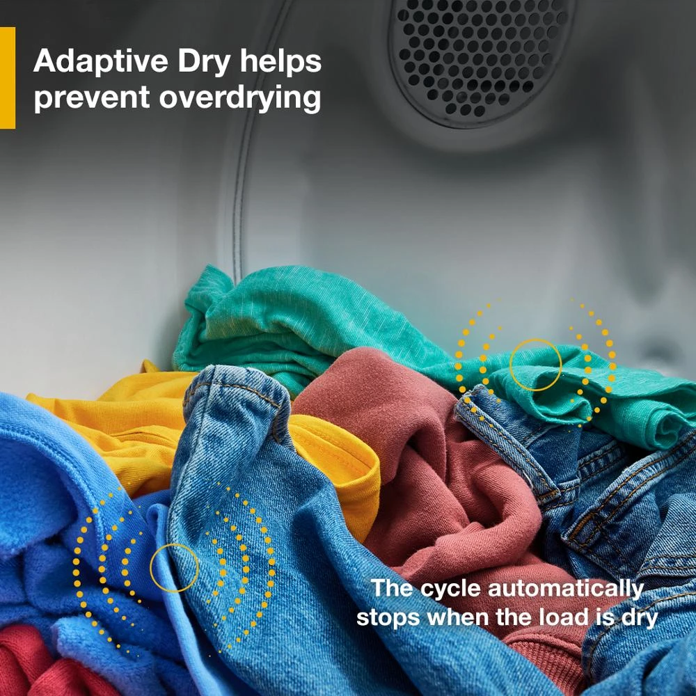 7.0 cu. ft. Electric Long Vent Dryer with Adaptive Dry - Vented Top Load Matching WED4105LSW