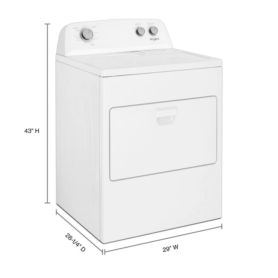 7.0 cu. ft. Top Load Electric Dryer with AutoDry™ Drying System WED4850HW