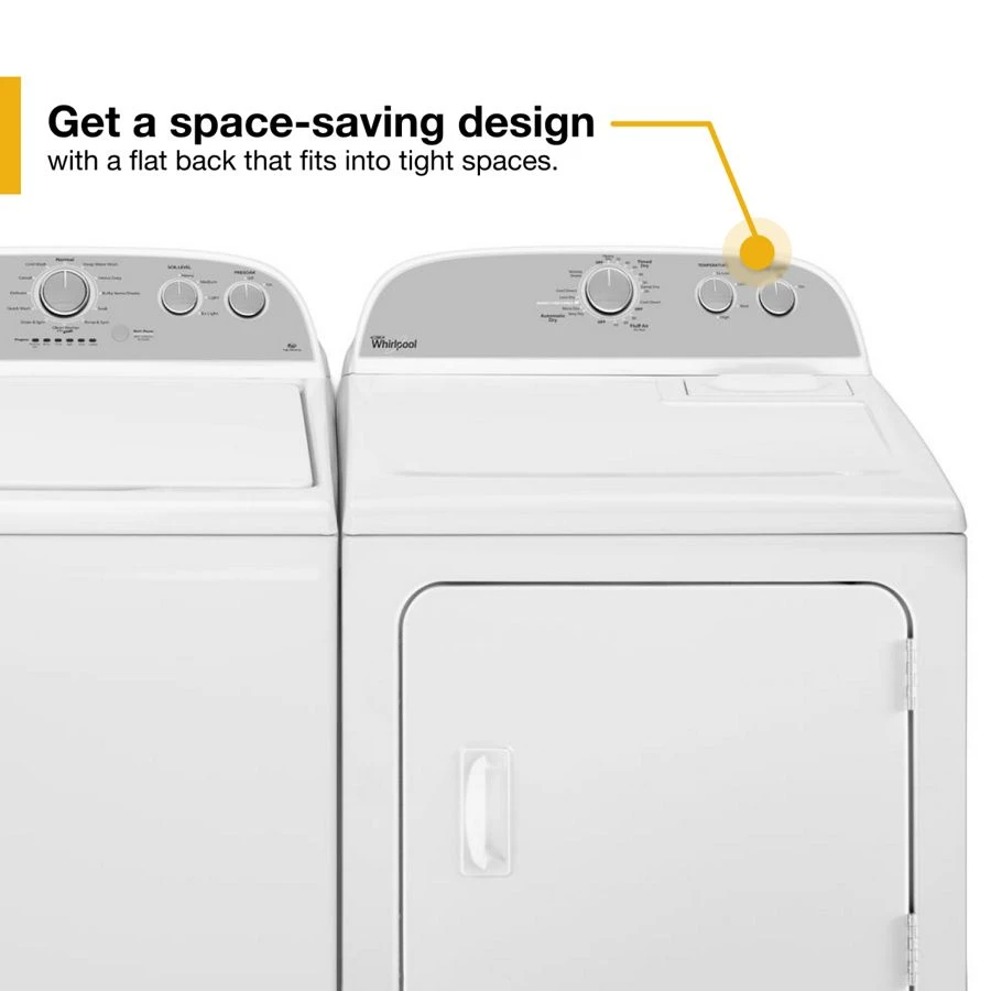 5.9 cu.ft Top Load Electric Dryer with AutoDry™ Drying System WED4985EW, product image 6 of 8