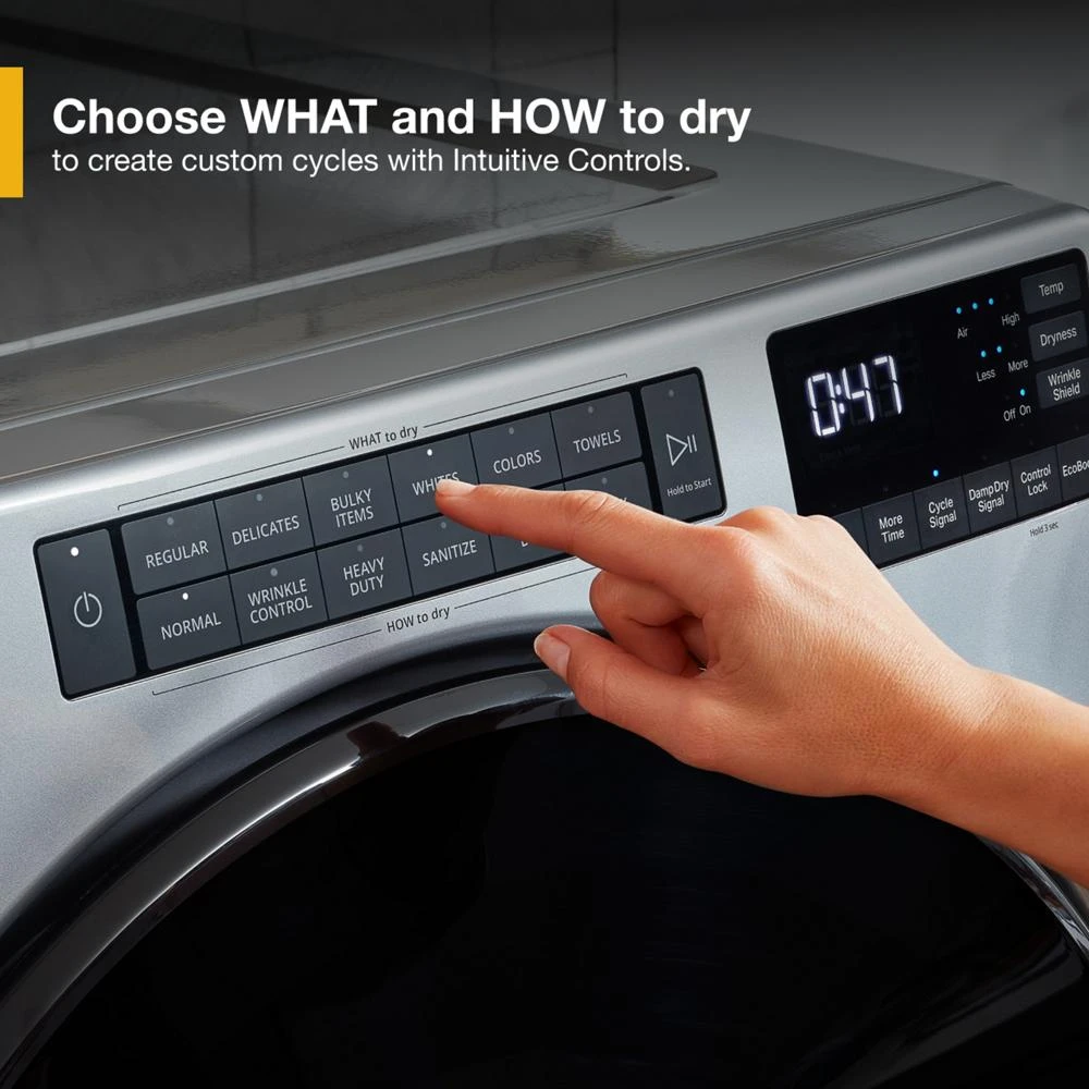 7.4 Cu. Ft. Electric Wrinkle Shield Dryer WED5605MC, product image 5 of 53