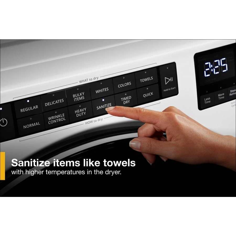 7.4 Cu. Ft. Electric Wrinkle Shield Dryer with Steam WED6605MW
