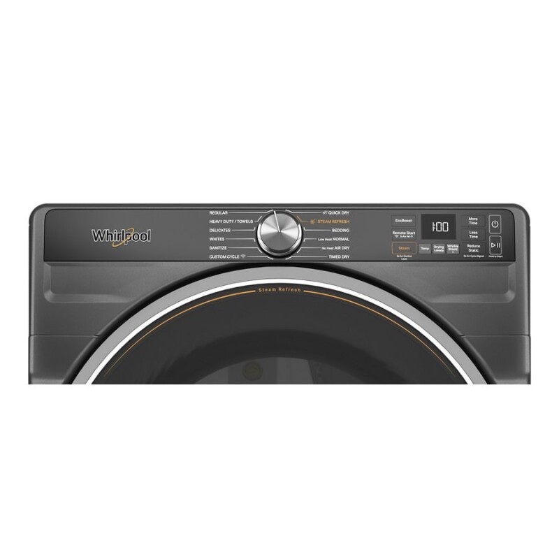 Whirlpool 7.4 cu. ft. Smart Front Load ENERGY STAR® Electric Dryer with Steam Capabilities Volcano Black WED6720RU Picture 1
