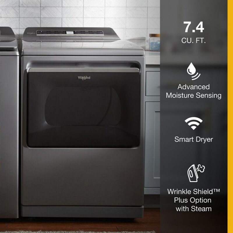 7.4 cu. ft. Top Load Electric Dryer with Advanced Moisture Sensing WED8127LC