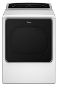 Whirlpool 8.8 cu.ft Top Load HE Electric Dryer with Intuitive Touch Controls, Steam Refresh White WED8500DW Picture 1