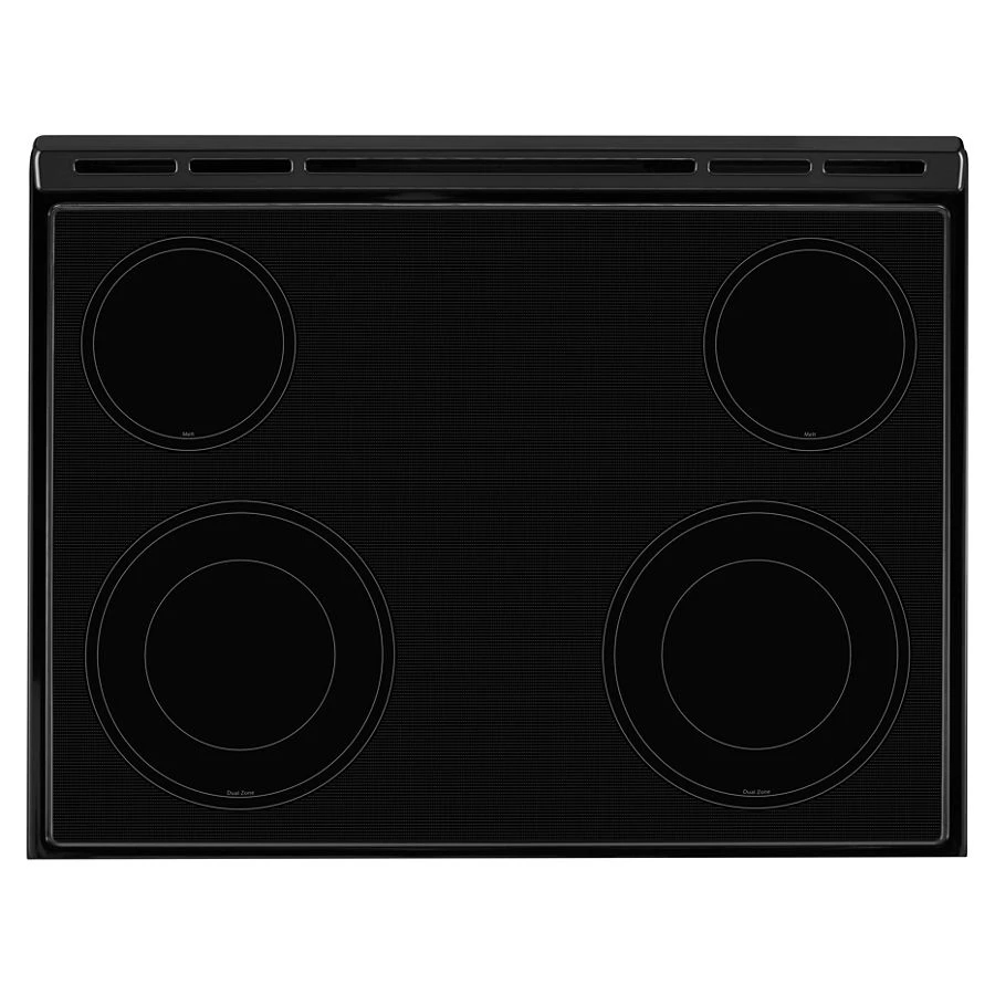 4.8 Cu. Ft. Guided Electric Front Control Range With The Easy-wipe Ceramic Glass Cooktop WEE510S0FB, product image 2 of 9
