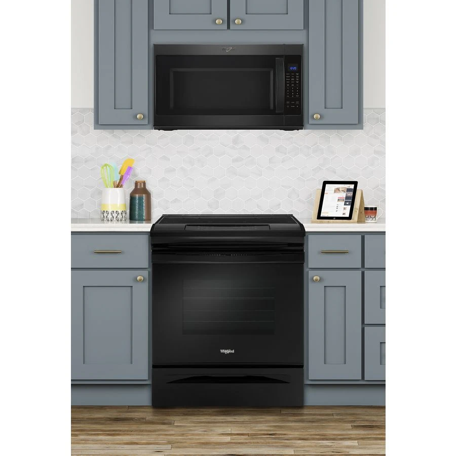 4.8 Cu. Ft. Guided Electric Front Control Range With The Easy-wipe Ceramic Glass Cooktop WEE510S0FB, product image 7 of 9