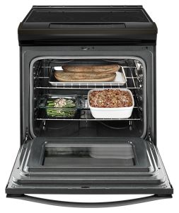 4.8 cu. ft. Guided Electric Front Control Range With The Easy-Wipe Ceramic Glass Cooktop WEE510S0FV, product image 7 of 9