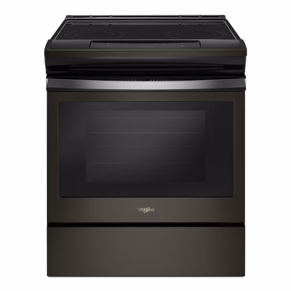 4.8 cu. ft. Guided Electric Front Control Range With The Easy-Wipe Ceramic Glass Cooktop WEE510S0FV, product image 4 of 9