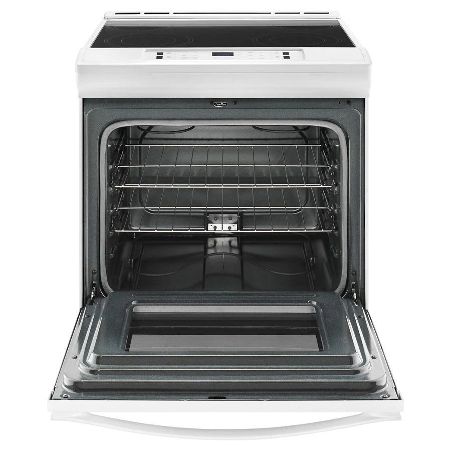 4.8 cu. ft. Guided Electric Front Control Range With The Easy-Wipe Ceramic Glass Cooktop WEE510S0FW, product image 3 of 8