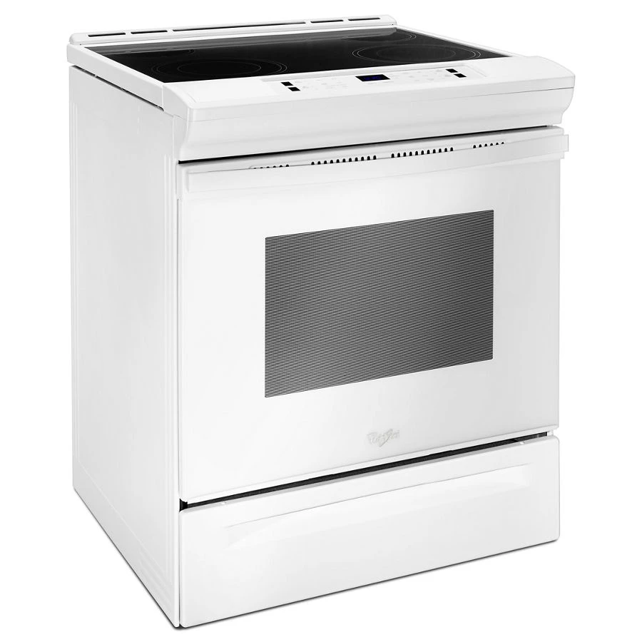 4.8 cu. ft. Guided Electric Front Control Range With The Easy-Wipe Ceramic Glass Cooktop WEE510S0FW, product image 6 of 8