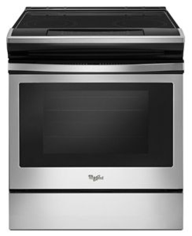 Whirlpool 4.8 cu. ft. Guided Electric Front Control Range With The Easy-Wipe Ceramic Glass Cooktop Black-on-Stainless WEE510SAGS Picture 1