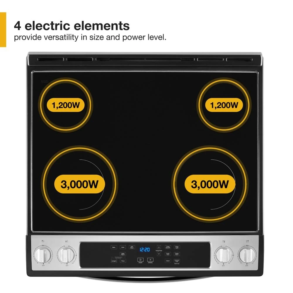 34" Tall Range with Self Clean Oven Cycle WEE515SALB, product image 13 of 28