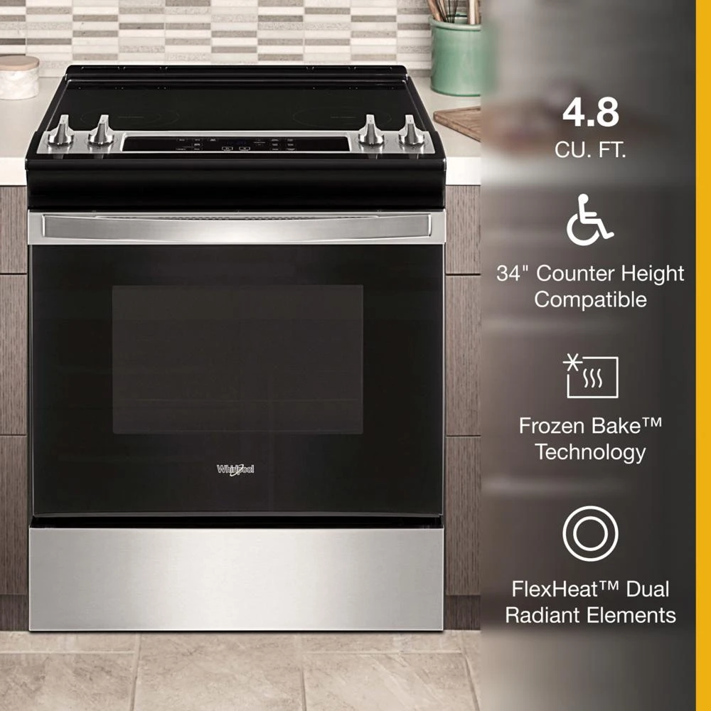 34" Tall Range with Self Clean Oven Cycle WEE515SALS