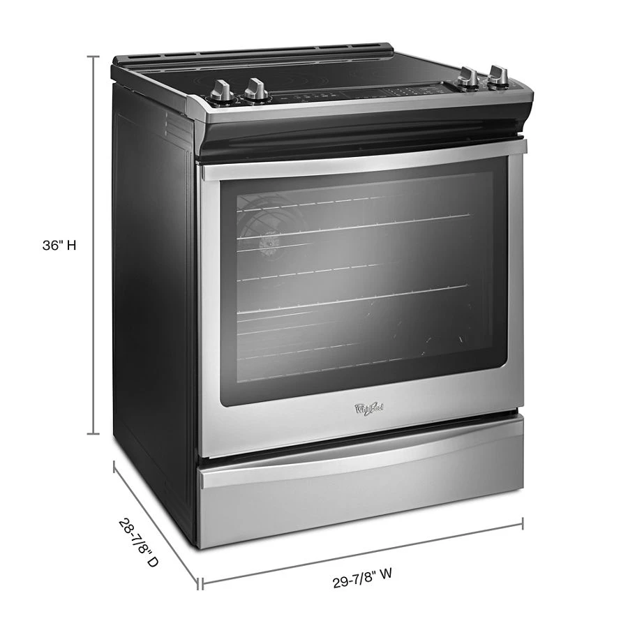 6.4 Cu. Ft. Slide-In Electric Range with True Convection WEE745H0FS, product image 8 of 8
