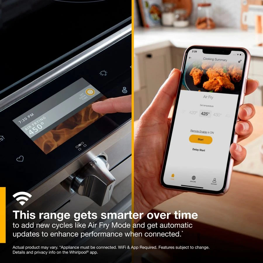 6.4 Cu. Ft. Smart Slide-in Electric Range With Air Fry, When Connected view 3