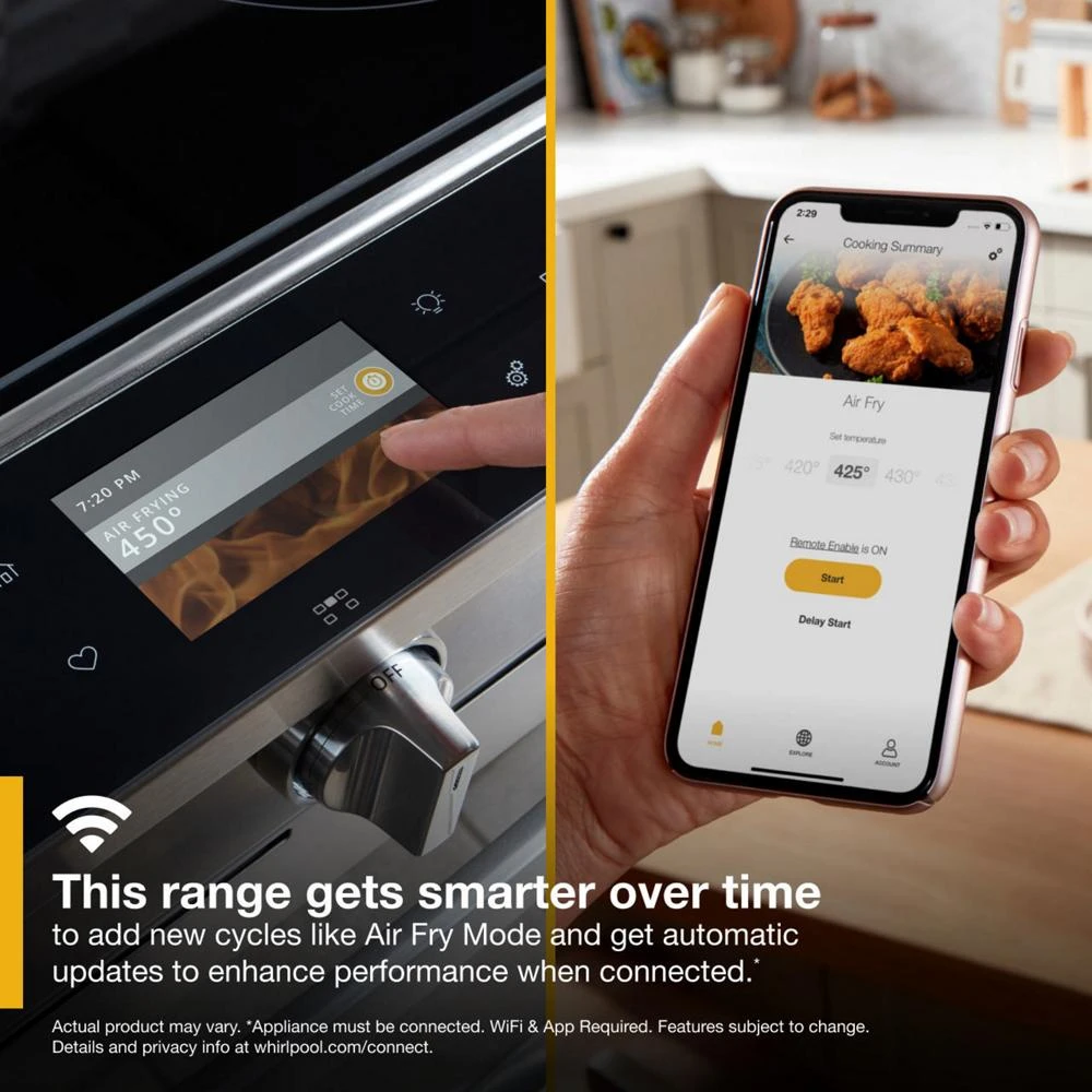 6.4 cu. ft. Smart Slide-in Electric Range with Air Fry, when Connected view 22