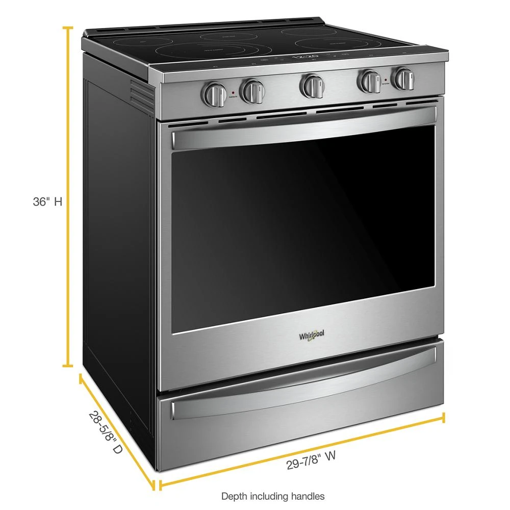 6.4 cu. ft. Smart Slide-in Electric Range with Air Fry, when Connected view 7