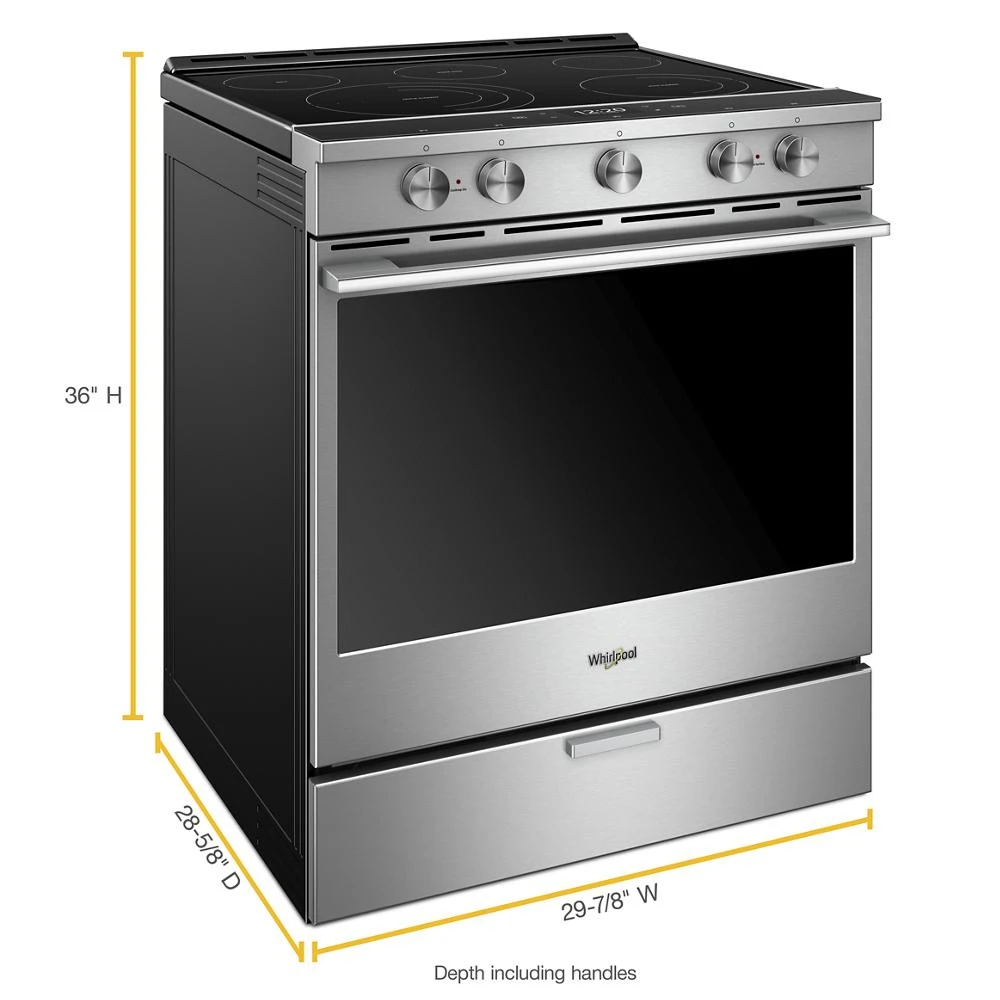 6.4 cu. ft. Smart Slide-in Electric Range with Scan-to-Cook Technology WEEA25H0HZ, product image 8 of 21