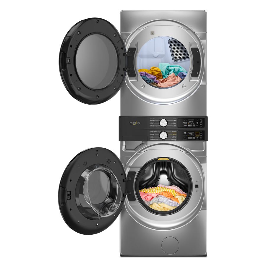 Smart ENERGY STAR® Front Load Laundry Tower with UV Clean Technology & FreshFlowTM Vent System 4.5 cu. ft. Washer & 7.4 cu. ft. Electric Dryer WEF5727TR