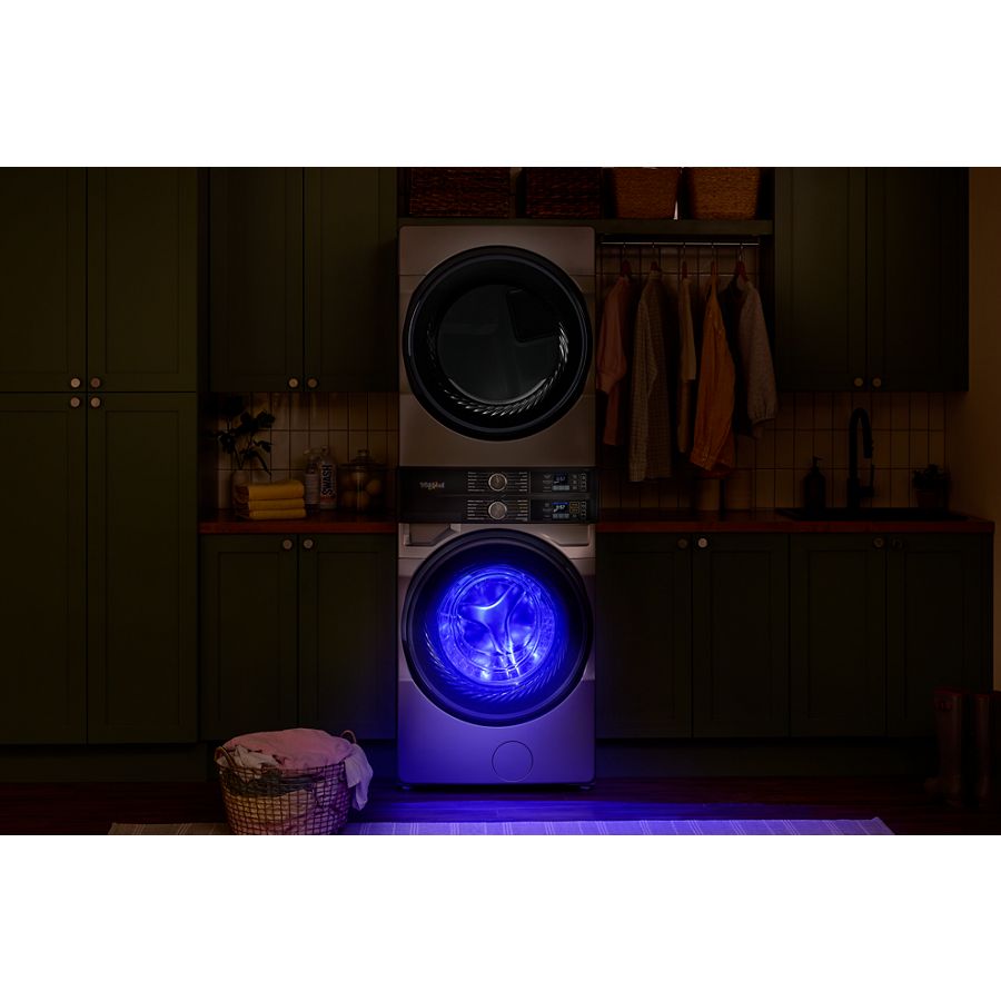 Smart ENERGY STAR® Front Load Laundry Tower with UV Clean Technology & FreshFlowTM Vent System 4.5 cu. ft. Washer & 7.4 cu. ft. Electric Dryer WEF5727TW