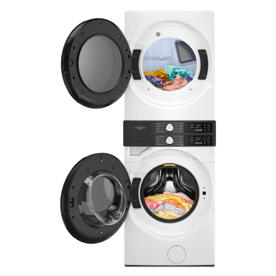 Smart ENERGY STAR® Front Load Laundry Tower with UV Clean Technology & FreshFlowTM Vent System 4.5 cu. ft. Washer & 7.4 cu. ft. Electric Dryer WEF5727TW