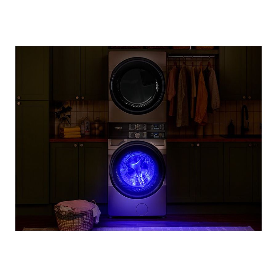 Smart ENERGY STAR® Front Load Laundry Tower with UV Clean Technology & FreshFlowTM Vent System 4.5 cu. ft. Washer & 7.4 cu. ft. Electric Dryer WEF5727TW