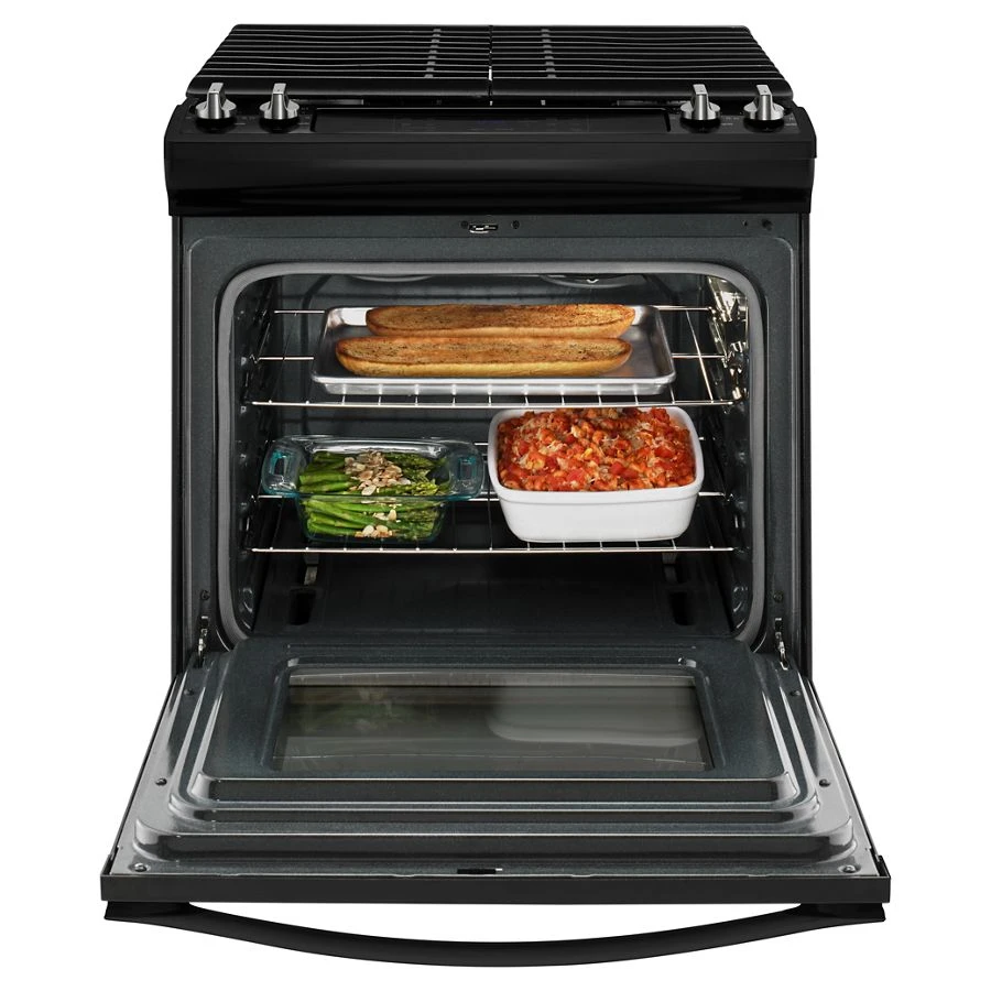 5.0 Cu. Ft. Front Control Gas Range With Cast-iron Grates WEG515S0FB, product image 3 of 8