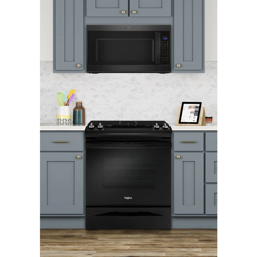 5.0 Cu. Ft. Front Control Gas Range With Cast-iron Grates WEG515S0FB, product image 6 of 8