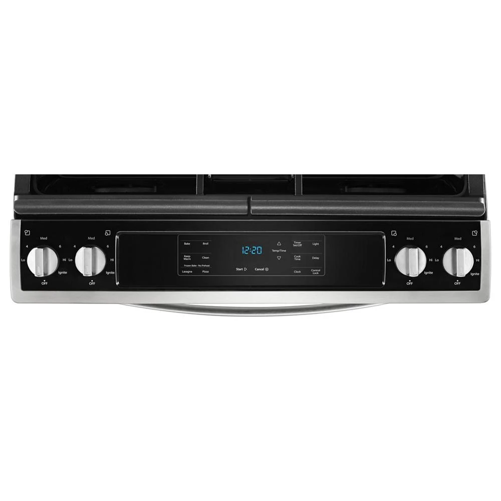 5.0 cu. ft. Front Control Gas Range with Cast-Iron Grates WEG515S0FS, product image 2 of 6