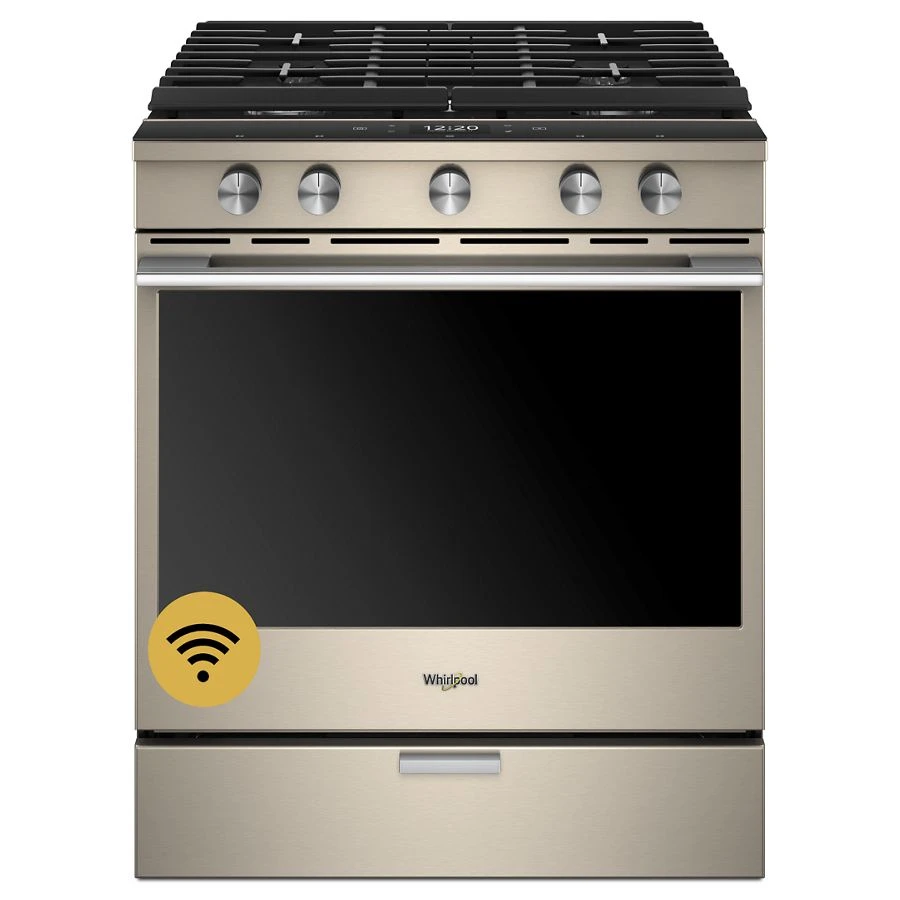 5.8 cu. ft. Smart Slide-in Gas Range with EZ-2-Lift™ Hinged Cast-Iron Grates WEGA25H0HN, product image 2 of 5