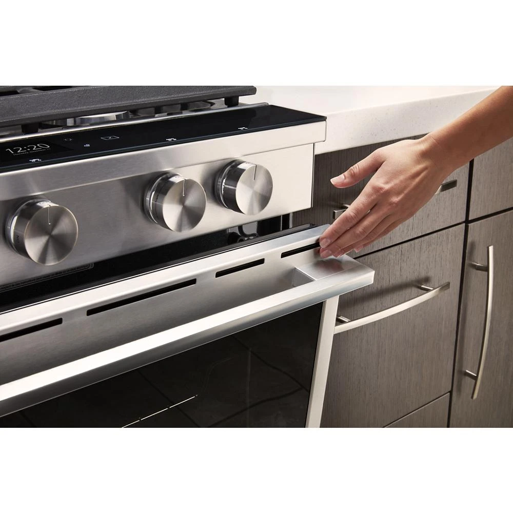 5.8 cu. ft. Smart Slide-in Gas Range with EZ-2-Lift™ Hinged Cast-Iron Grates WEGA25H0HZ, product image 10 of 23