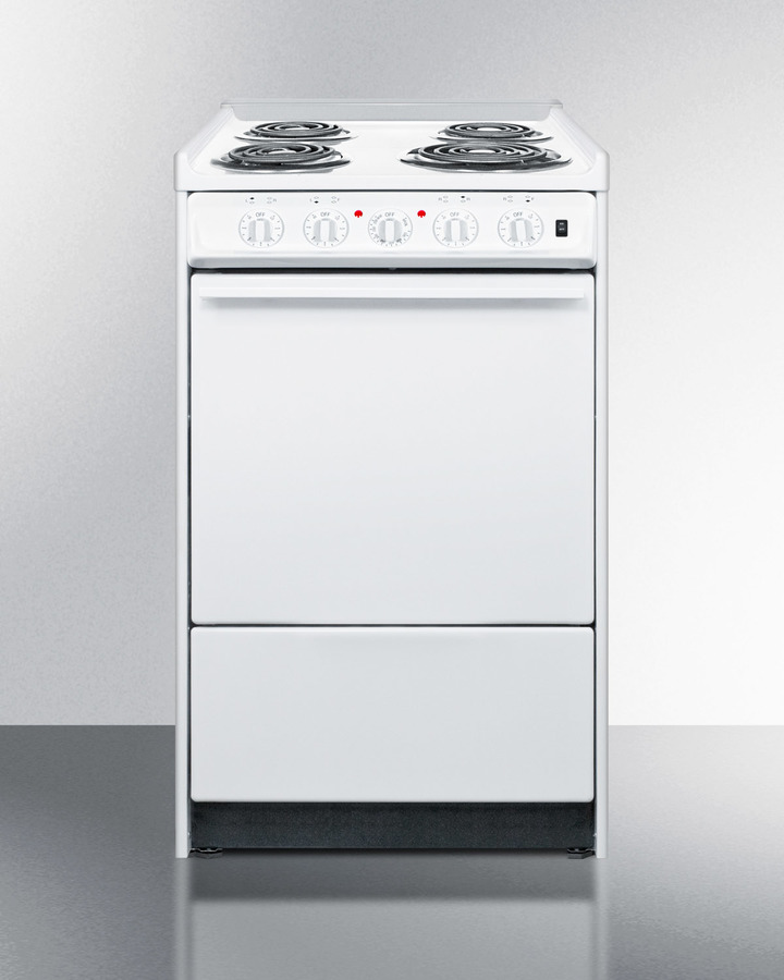 20" Wide Electric Coil Top Range WEM110R
