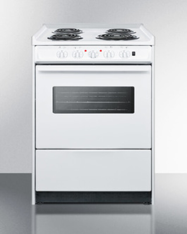 24" Wide Electric Coil Top Range WEM610RW