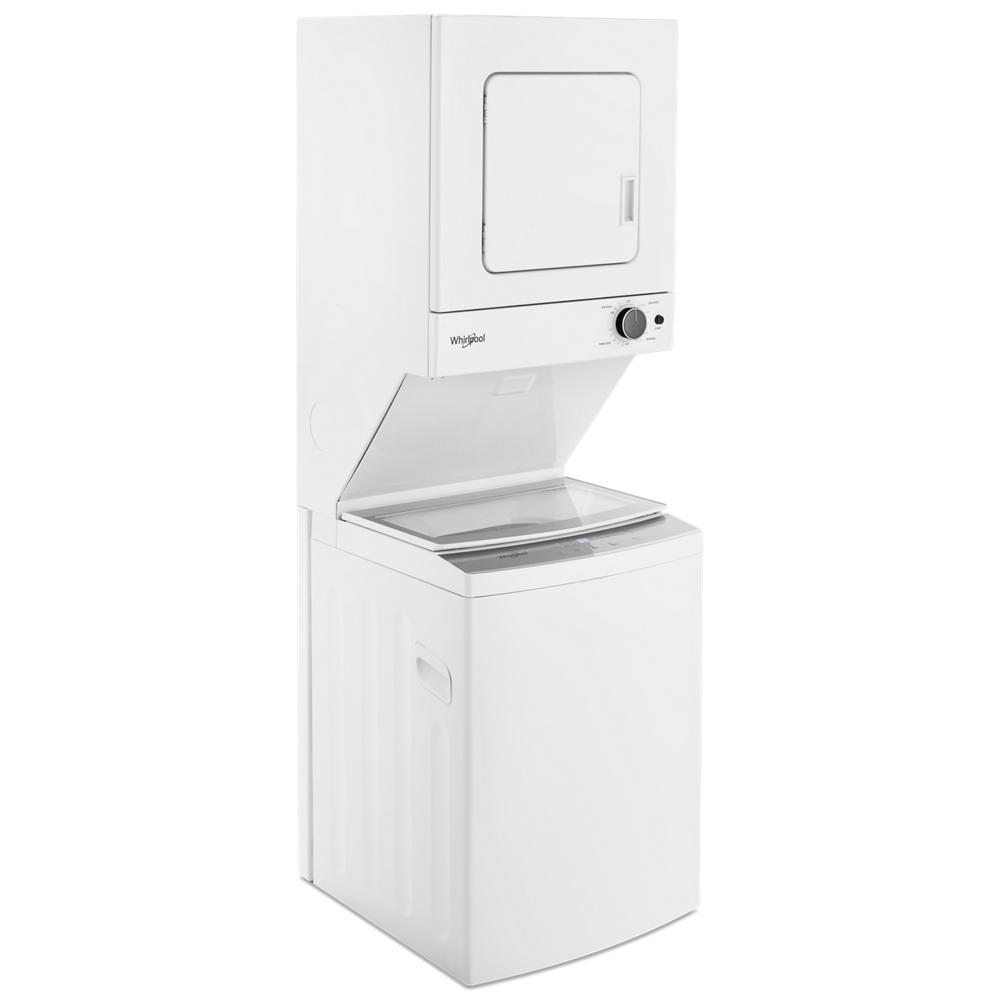 Whirlpool 1.6 cu.ft Electric Stacked Laundry Center 6 Wash cycles and AutoDry™ White WET4024HW Picture 1