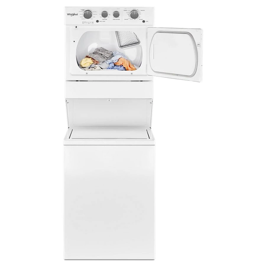 3.5 cu.ft Long Vent Electric Stacked Laundry Center 9 Wash cycles and AutoDry™ view 2